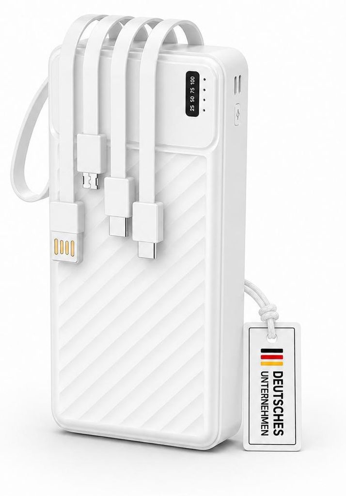 Powerbank 20.000 mAh mit integriertem USB-C-, USB-A & Produktbild 