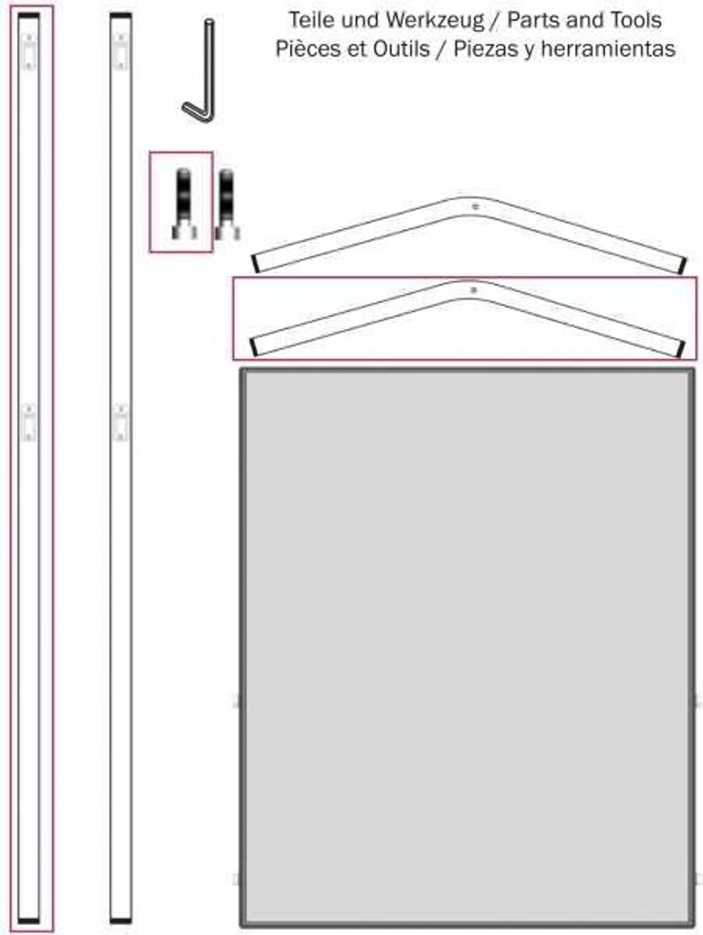 Standbein für Moderationstafeln ECO - 1 Set inkl. Fuß und Schraube
