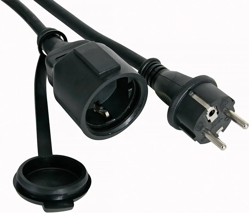 Cavo Prolunga Gomma IP44 10m 3G1,5 - Spina/Presa Schuko 16A