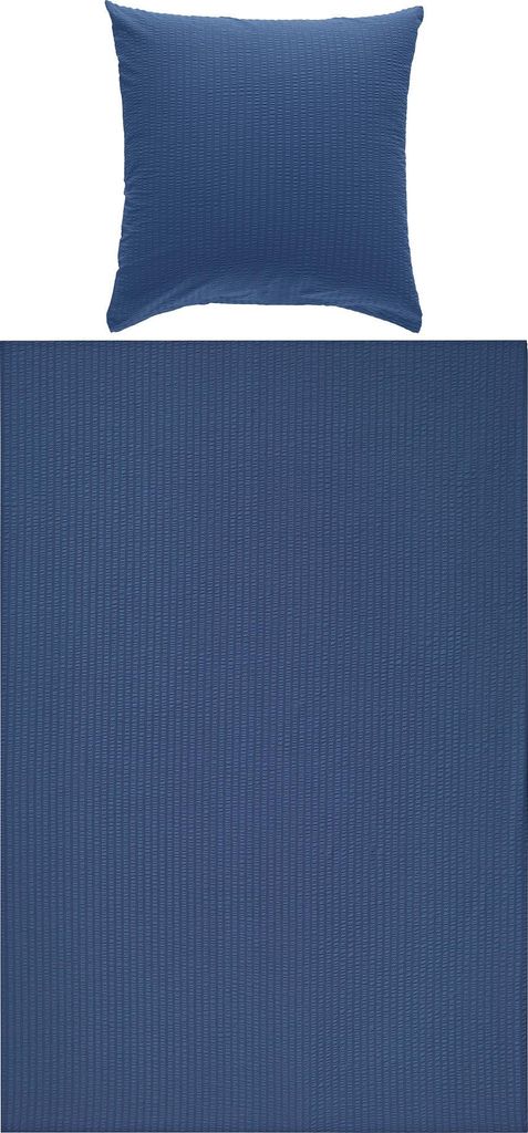 Erwin Müller Bettwäsche Rosenheim" dunkelblau 1x 155x200 cm + 1x 80x80 cm"