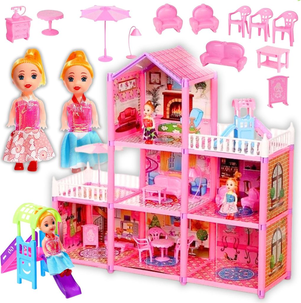 Set di accessori per la casa delle bambole 129 pezzi villa Immagine del prodotto 
