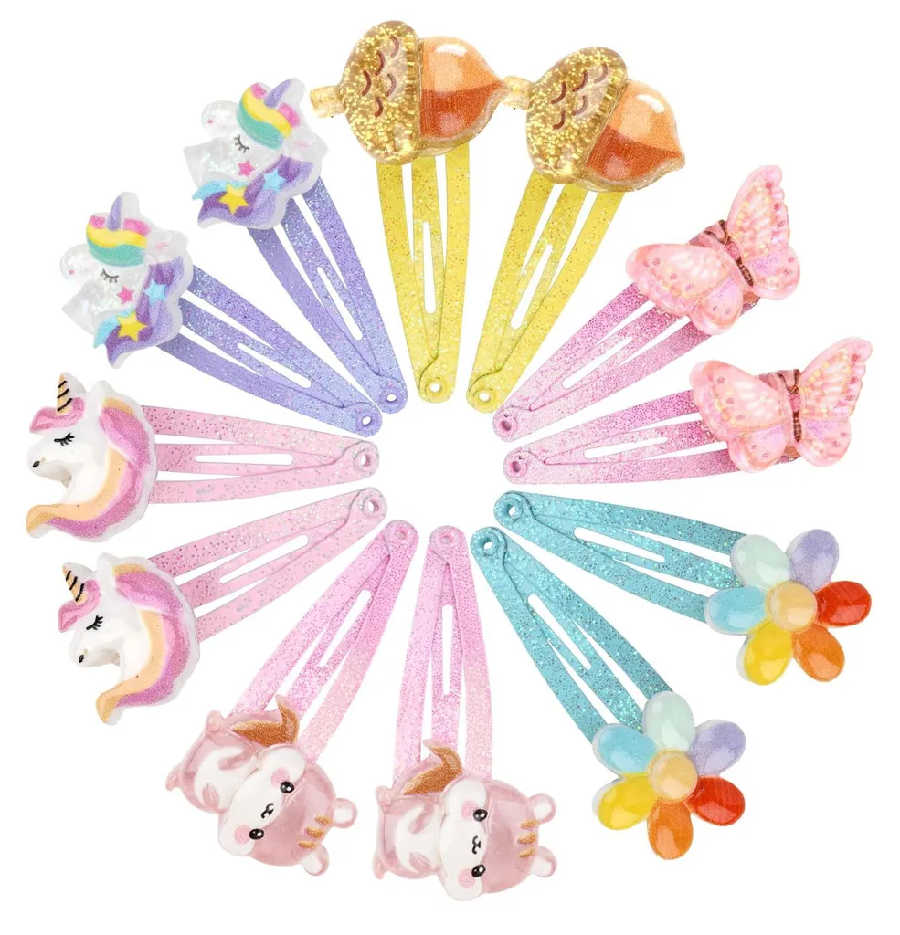 Cadeau d'Anniversaire Fille : Coffret 12 Barrettes Papillon pour Coiffure