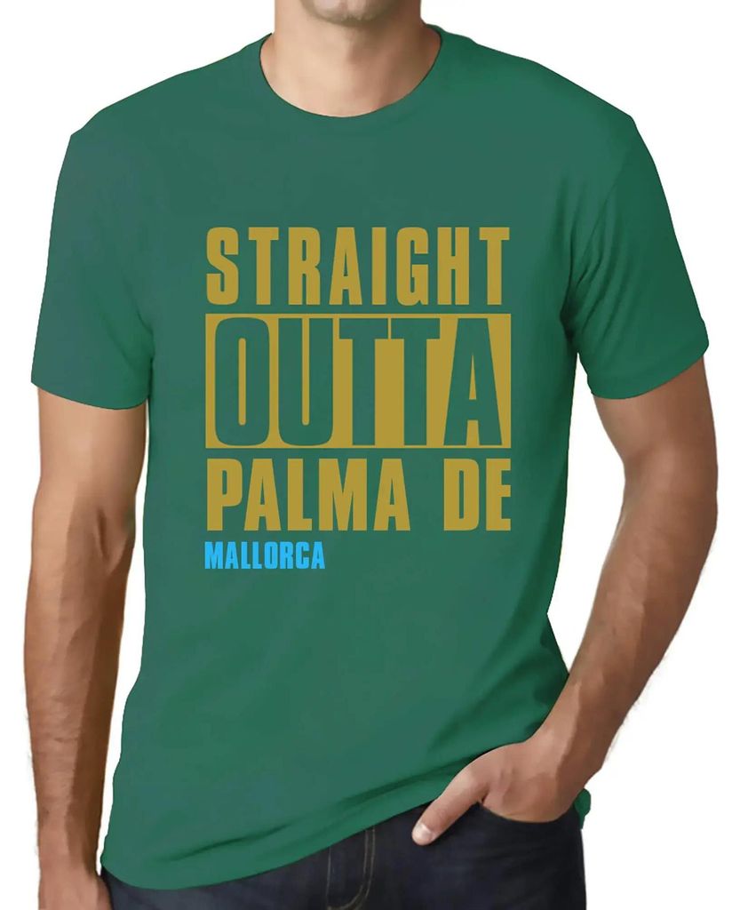 Herren Grafik T-Shirt Direkt aus Palma de Mallorca – Straight Outta Palma De Mallorca – Öko-Verantwortlich Vintage Jahrgang Kurzarm Lustige Druck