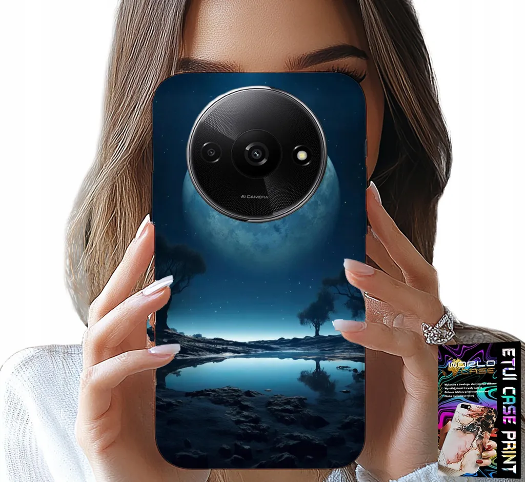Regala la Luna: Cover Xiaomi Redmi A3 Luna Piena Foil Oro/Argento