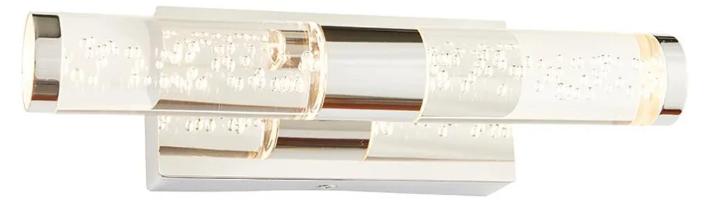 Éclairage miroir salle de bain LED ESSENCE chrome IP44 blanc chaud 26cm