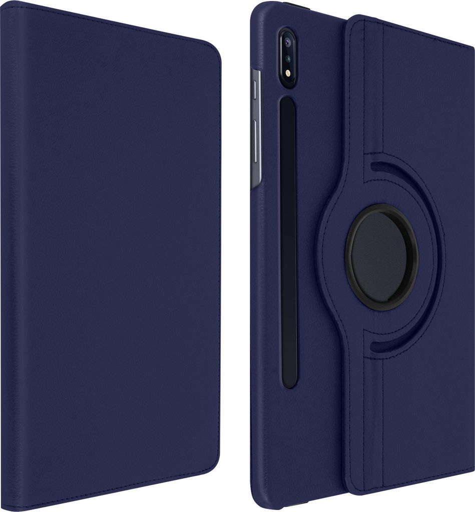 Avizar, Galaxy Tab S8 360° Integral-Hülle mit Rundumschutz und Standhilfe, Dunkelblau