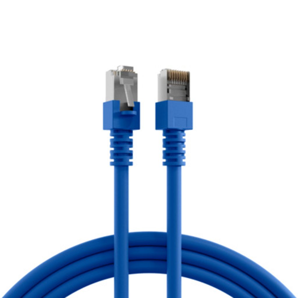 EFB RJ45 Patchkabel SF/UTP, Cat.5e, PVC, CCA, 7,5m , blau