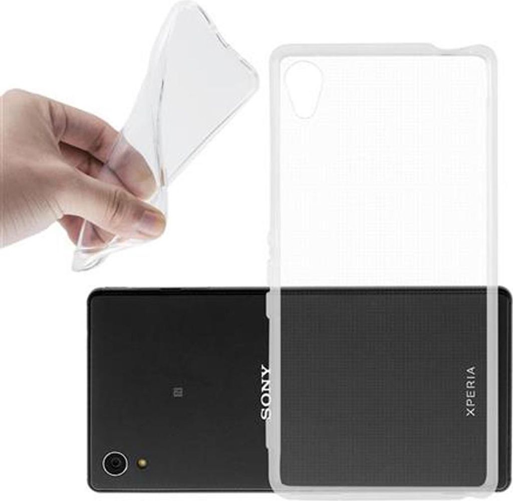 Cadorabo Hülle für Sony Xperia M4 AQUA Schutz Hülle in Transparent Schutzhülle TPU Silikon Cover Etui Case