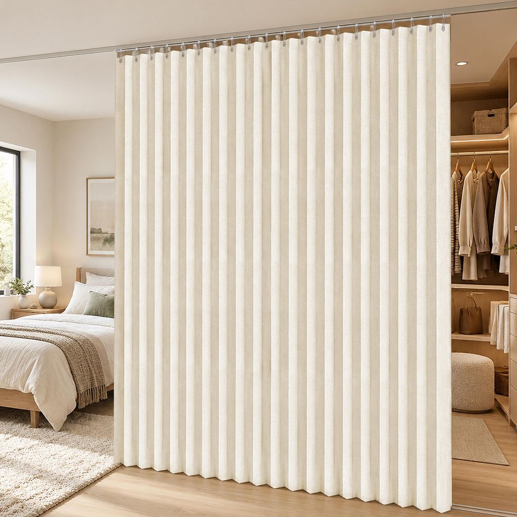 Trennwand Vorhang Blickdicht B 254cm, Ösen Thermovorhang Produktbild 