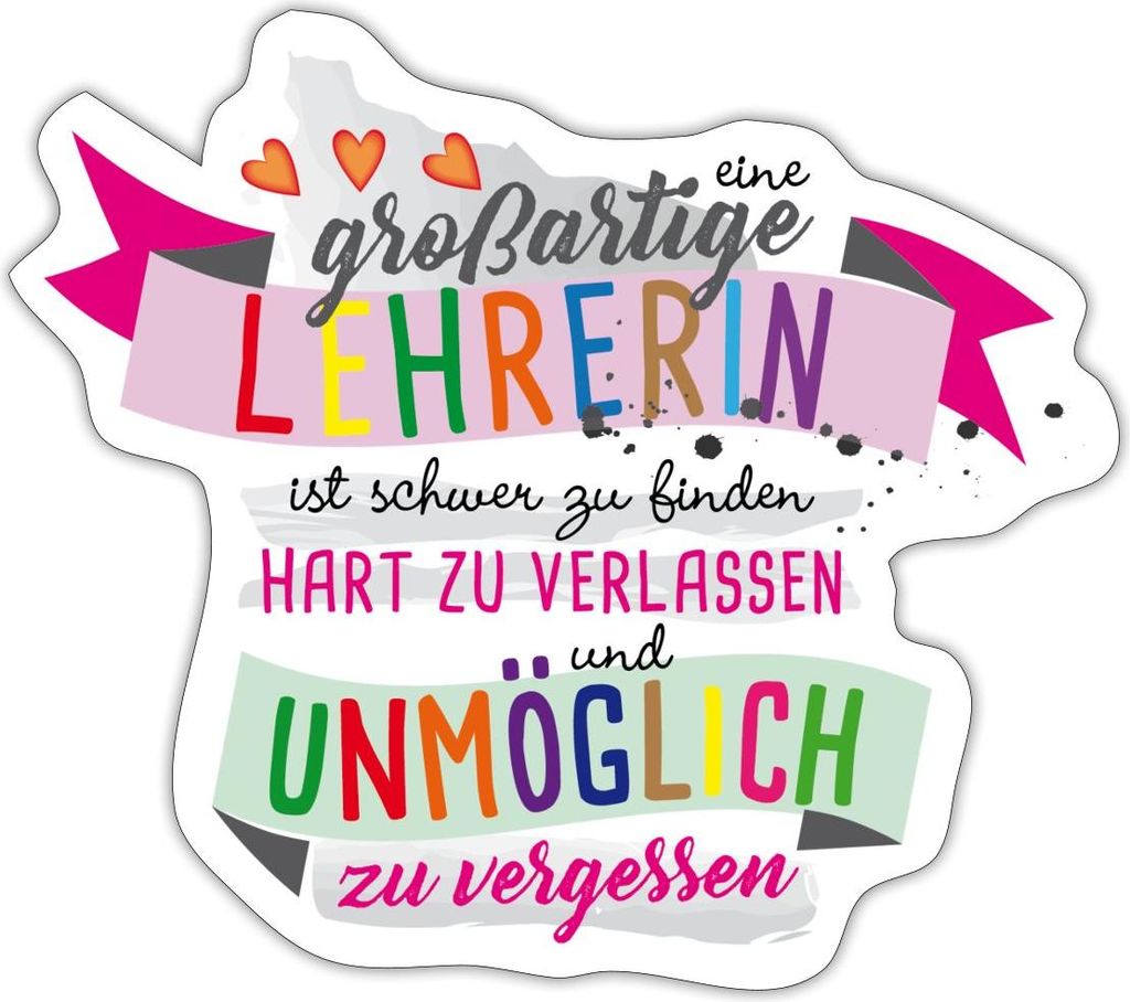 Spreadshirt Eine Großartig Lehrerin ist Schwer Zu Finden Sticker Aufkleber, 10 x 10 cm, Mattweiß