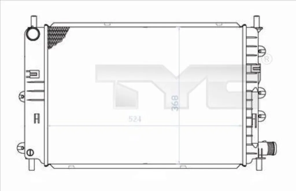 TYC 710-0034 Radiateur Moteur OE R92AB 8005 VC pour Escort V et VI