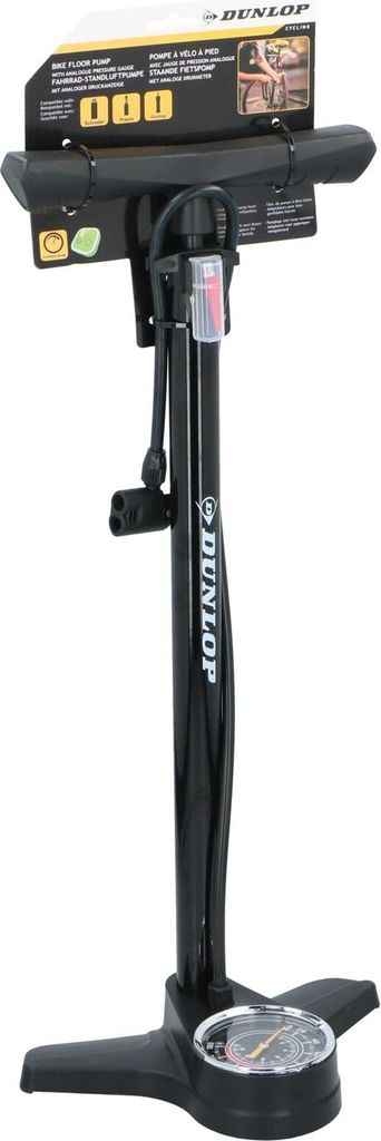 Pompe à vélo DUNLOP avec manomètre Image du produit 