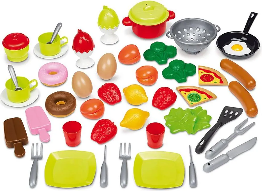 Jouet d'imitation dinette Ecoiffier 50 pièces de cuisine en plastique