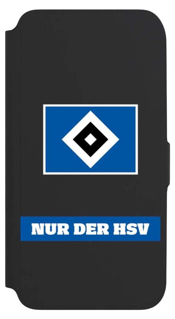 NIVOCASE Klapphülle für Samsung Galaxy A16 5G Handyhülle aus Kunst Leder NIVOflip schwarz HSV Hamburger SV Statement