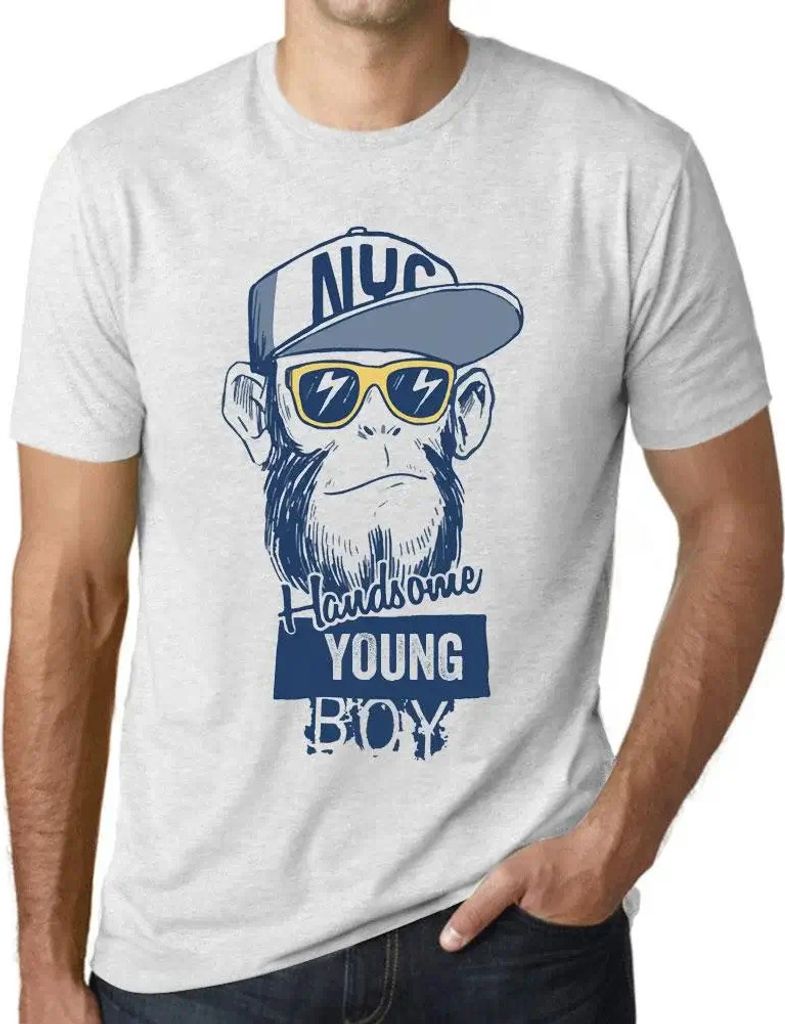 Herren Grafik T-Shirt Hübscher Junge jung – Handsome Boy Young – Öko-Verantwortlich Vintage Jahrgang Kurzarm Lustige Druck Geburtstag Geschen...