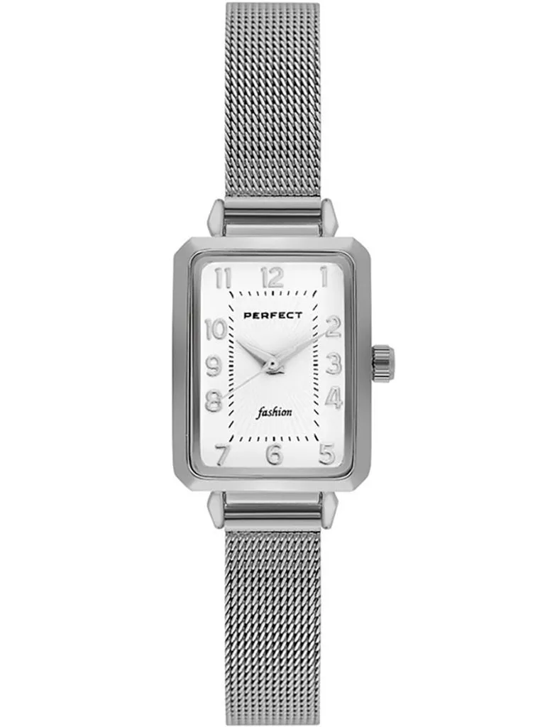 Montre rectangulaire argentée pour femme | Idéale pour le bureau et soirées