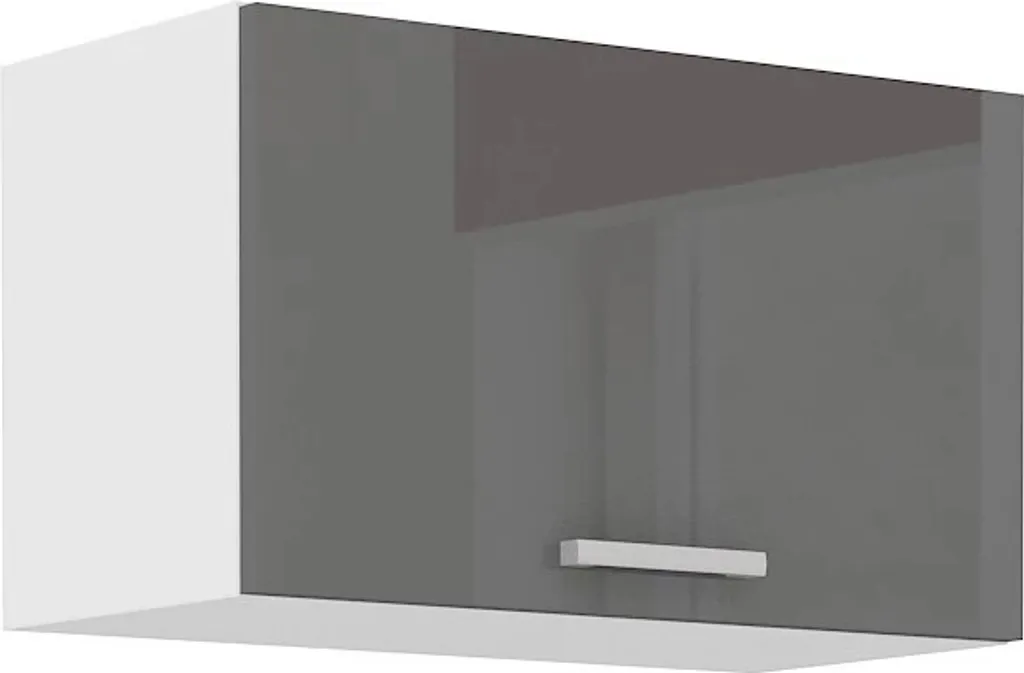 Armadietto Cappa Cucina 60 cm SAEED - Kit Montaggio Grigio e Bianco
