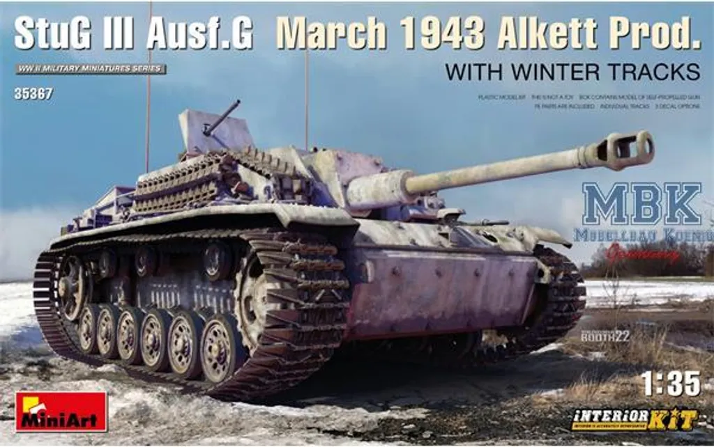 MiniArt 35367 StuG III Ausf.G Mars 1943 Alkett avec Intérieur Complet 1/35