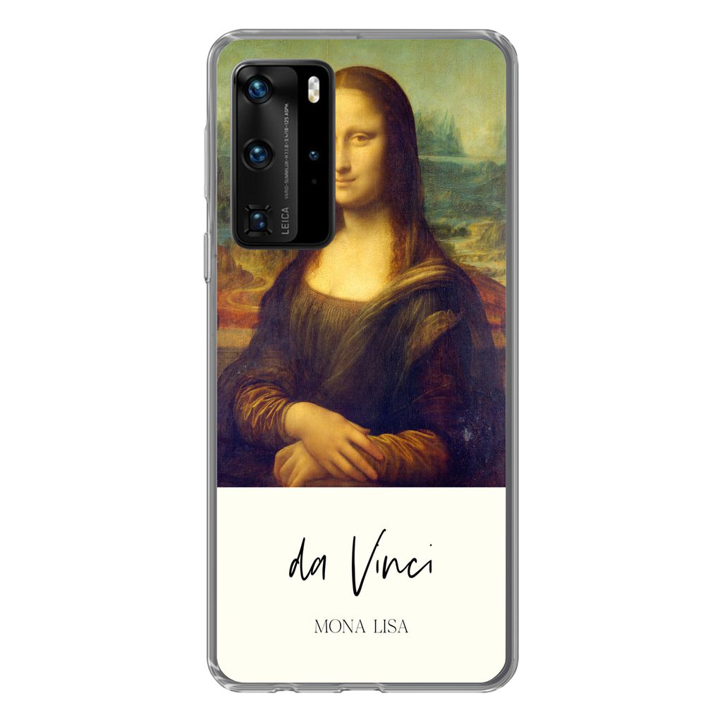 MuchoWow Handyhülle Schutzhülle Hülle für Huawei P40 Pro Mona Lisa - Leonardo da Vinci - Alte Meister Silikon Softcase Handy Hülle - Schutz