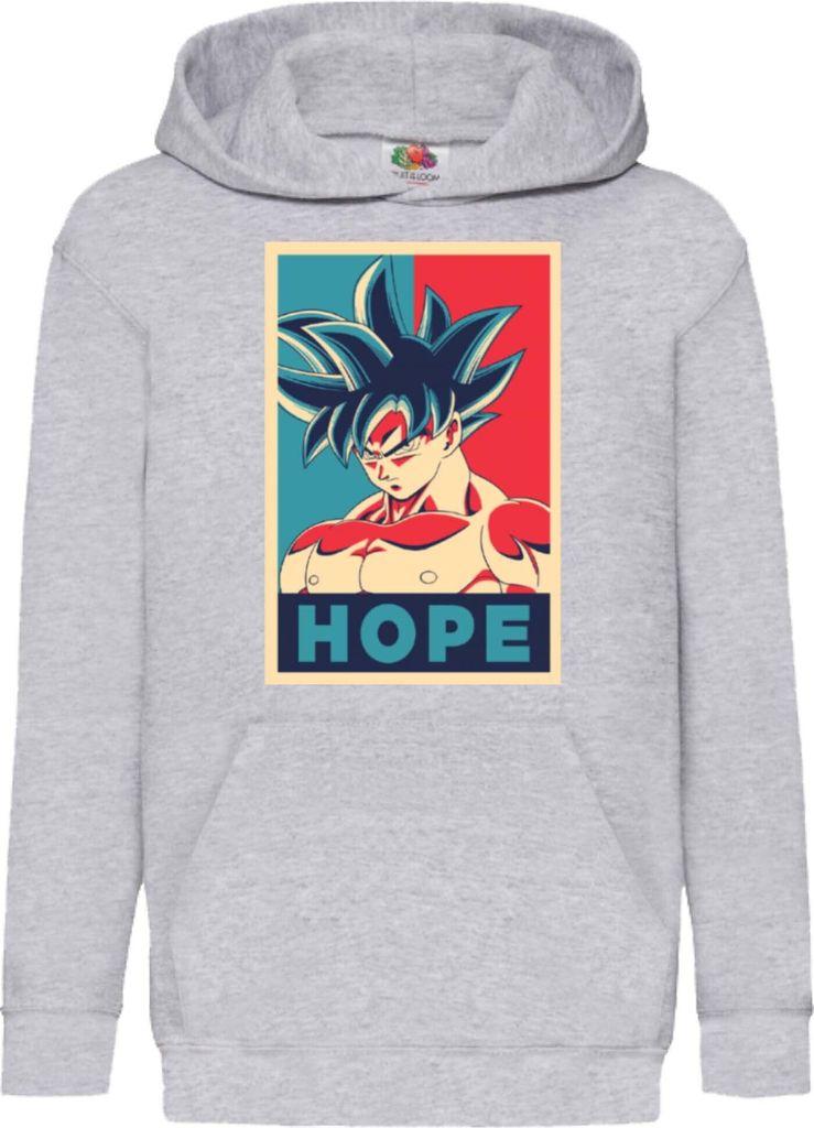 Kinder Kapuzenpullover Dragon Anime Manga Ball Z Goku 32, 9-11 Jahr - 140 / Grau