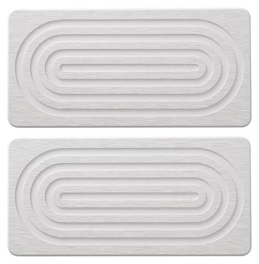 Kieselgur Abtropfmatte 2er Set 10×20 cm schnelltrocknend rutschfest mit Silikonfüßen Küchen Bad Organizer für Seife Schwamm Becher