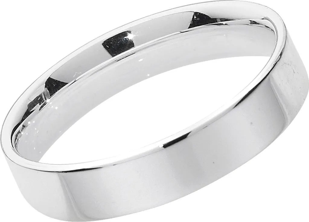 Alliance Argent 925 Finition Confort Profil Plat 4mm Bague Mariage Taille 67