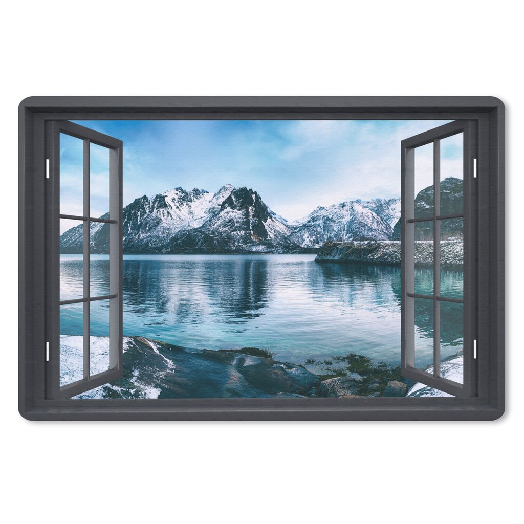 MuchoWow Mauspad Mousepad Aussicht - Berg - Wasser 27x18 cm - Mousepads - Maus Mat - Pad - Mausunterlage - Büroartikel - Desk Matten