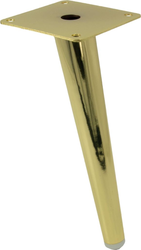 Gambe per mobili dorate lucide, 20 cm, perno angolare, Immagine del prodotto 