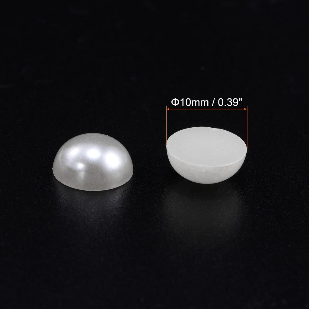 30 Stš¹ck ABS Halbe Perlen 10mm Harz Flache Rš¹ckenperlen Gl?nzende Imitation Perle fš¹r DIY Handwerk Schuhe Hochzeit Weihnachten Foto Rahmen...