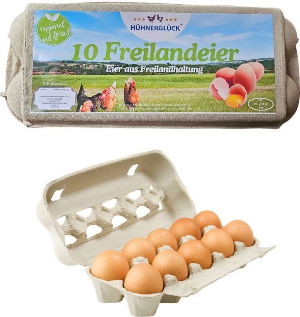 10 Frische Delikatess Hühnereier Eier L Produktbild 