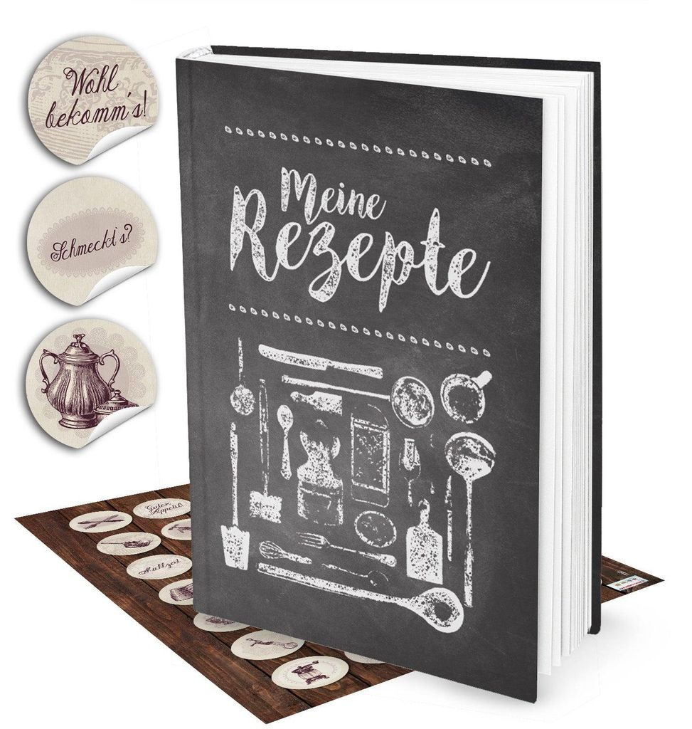 Geschenk-Set: XXL Rezeptbuch zum Selberschreiben Produktbild 