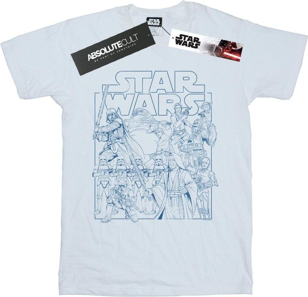 Star Wars - T-Shirt für Herren BI46509 (3XL) (Weiß) Produktbild 