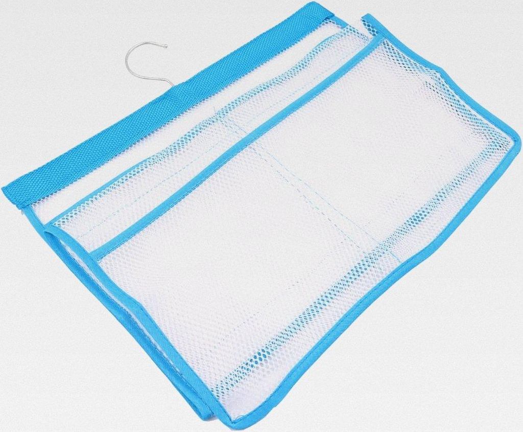 Mesh-Bad-Organizer für mit Haken, schnell trocknend, zum Aufhängen, Duschablage, College, Badaufbewahrung mit 6 Taschen für Badezimmer, Studente...