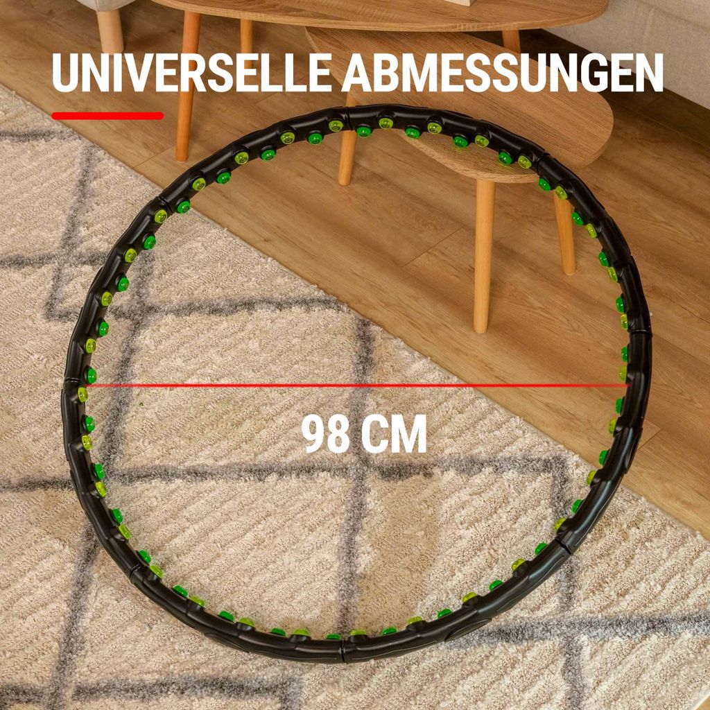 Hop-Sport Hula Hoop Reifen Erwachsene mit 64 Massage Noppen Produktbild 6