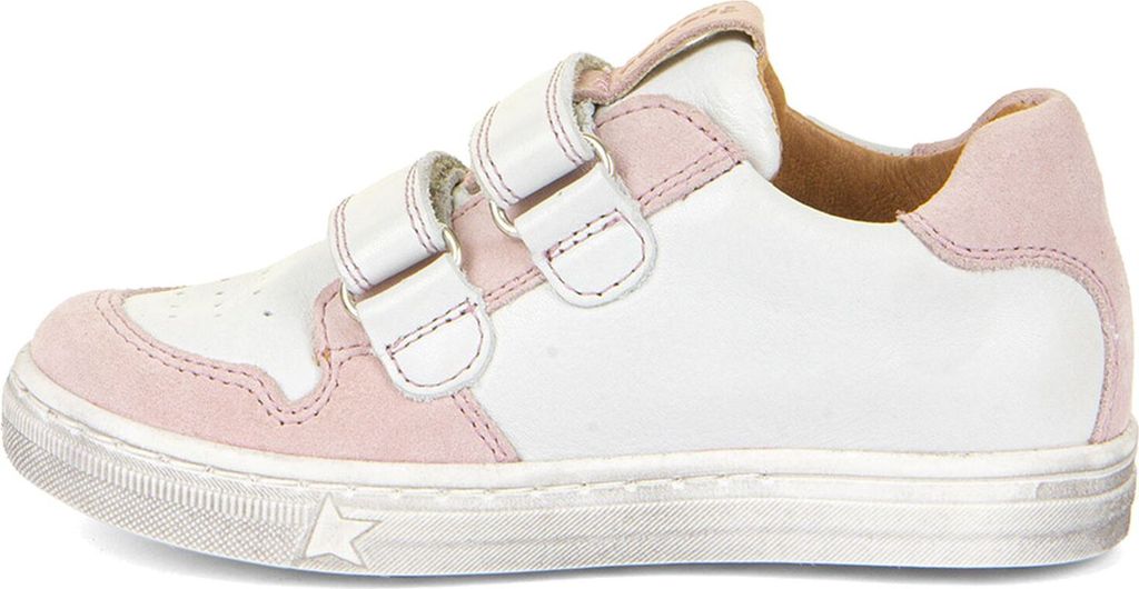 Froddo Dolby Mädchen Ledersneaker mit Klettverschluß Weiß/Rosa (White/Pink), G2130315-20