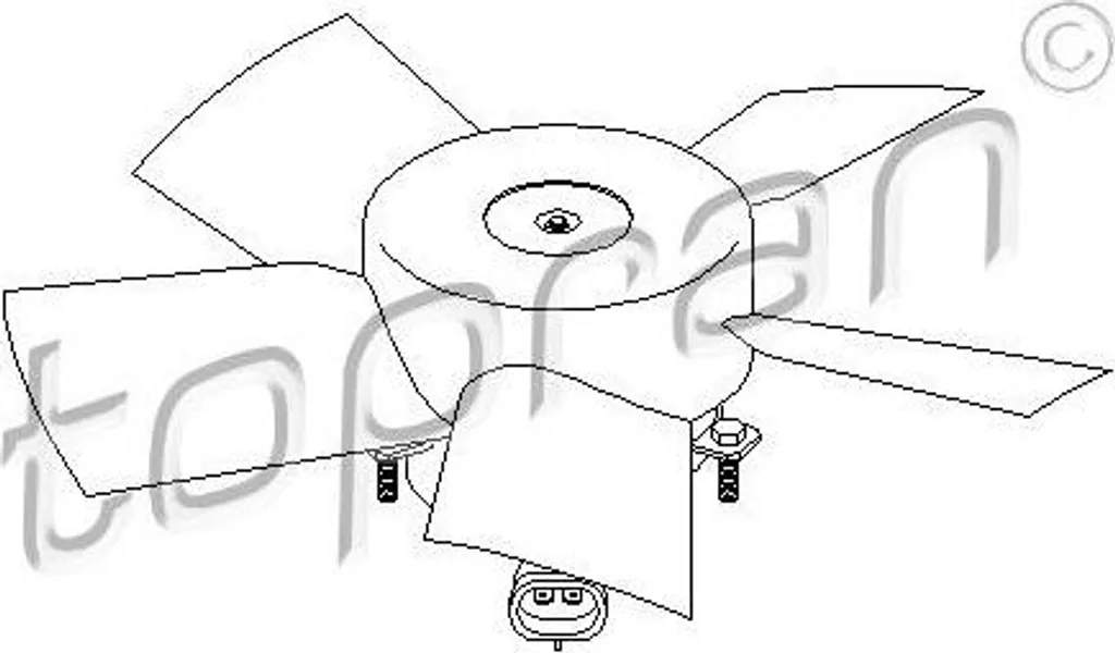 Ventilateur de moteur pour refroidissement auto Opel Omega et Astra