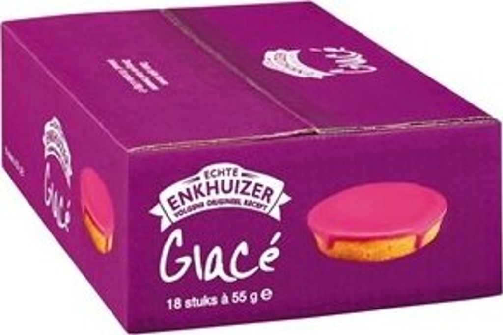 Echte Enkhuizer Glacé Rosa Kuchen Original 18 x 55g