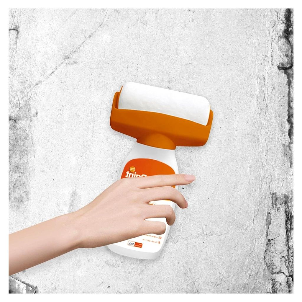 Wandroller - 2-in-1 Reparaturrolle mit 500g Farbe, geruchlos für Küche, Badezimmer, Garten und Möbel, optimiert für Renovierungs- und Bauprojekte
