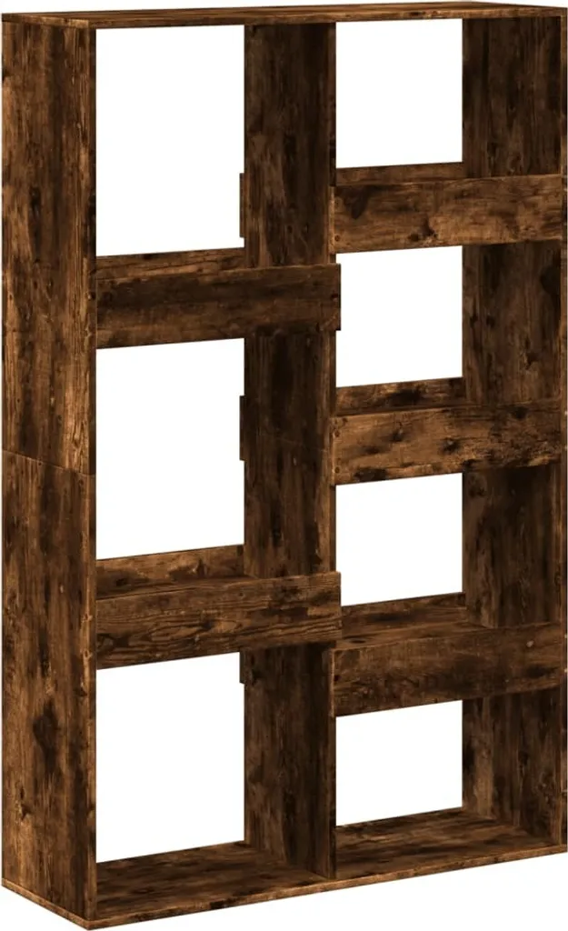 VidaXL Libreria Stile Industriale 99x35.5x176 Cm - Legno Multistrato Rovere Fumo E Struttura In Acciaio - Piedini Regolabili - 2