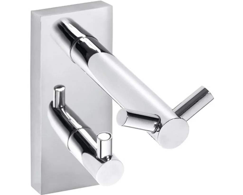 Patère double Beta murale gain de place pour entrée et salle de bain