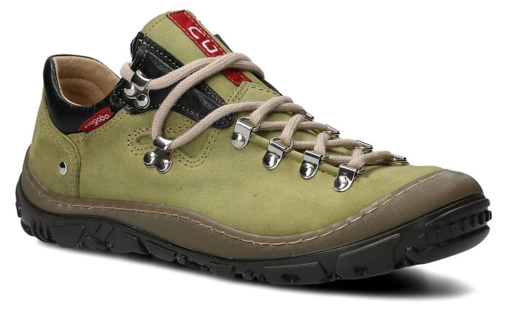 nagaba Wanderschuhe Damen Lederschuhe Trekkingschuhe Frauen, Grün, 40