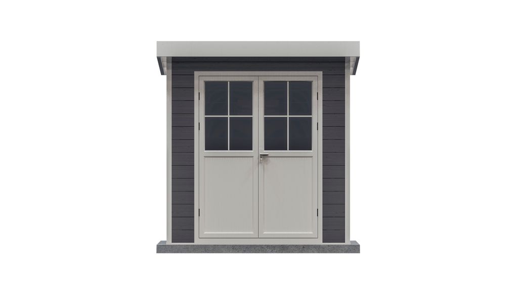 elephant WPC Gartenhaus, Größe S anthrazit 200 x 200 cm