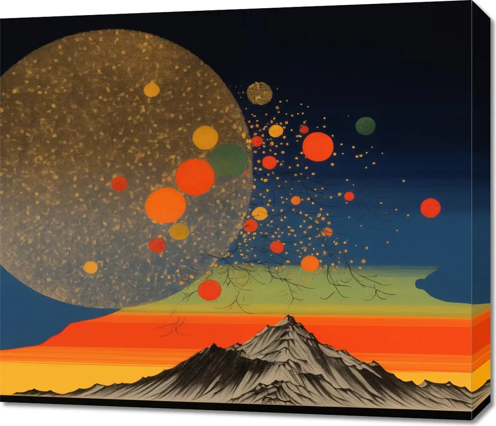 Tableau 70 x 60 cm Exposition Dans la lumière - Impression d'Art Moderne
