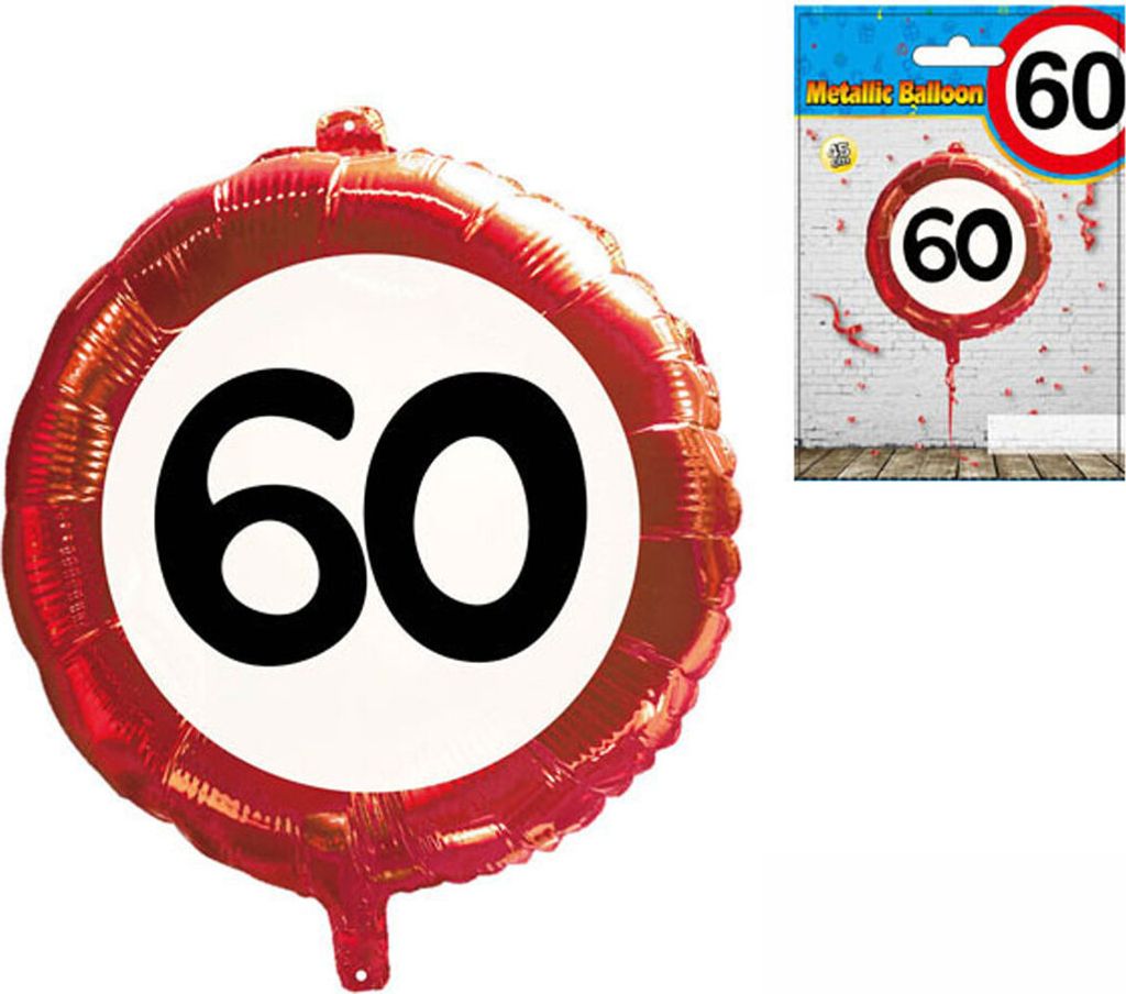 Udo Schmidt Folien-Ballon 60.Geburtstag Kunstsoff 45 cm Produktbild 
