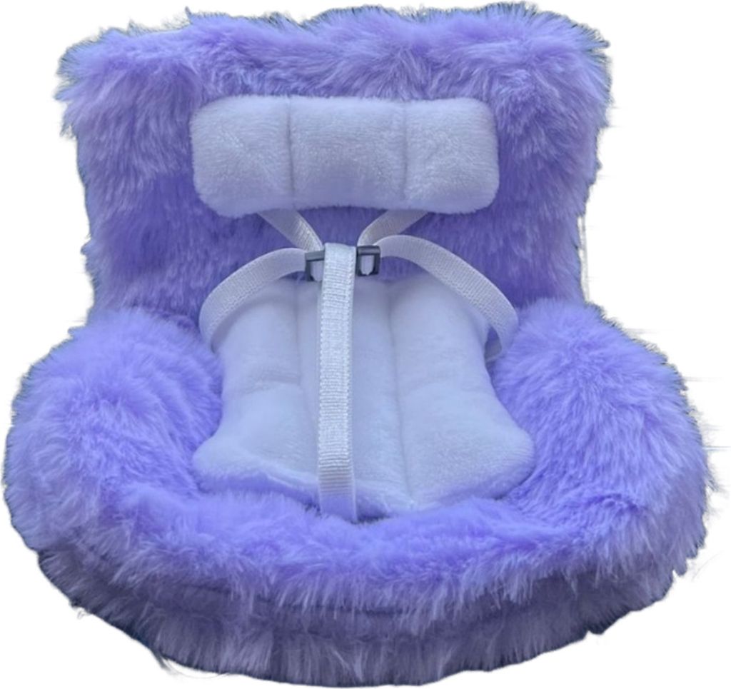 Mini-Plüschpuppen-Sicherheitssitz, verschleißfest, weich, bezaubernd, lebendige Farbe, einfach zu installieren, Puppen-Sicherheitssitz-Ornament, ...