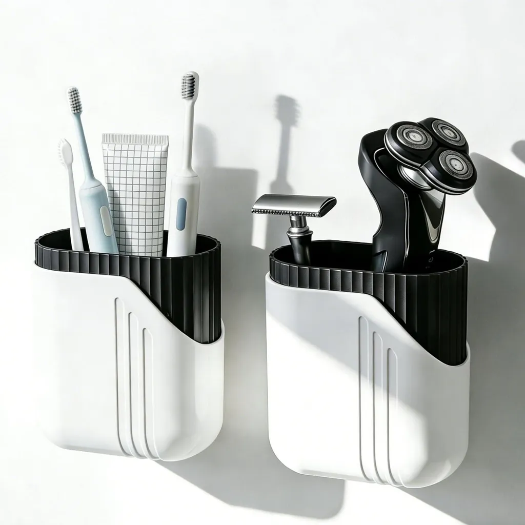 Organisateur de Salle de Bain pour Brosses et Dentifrice sans Percer