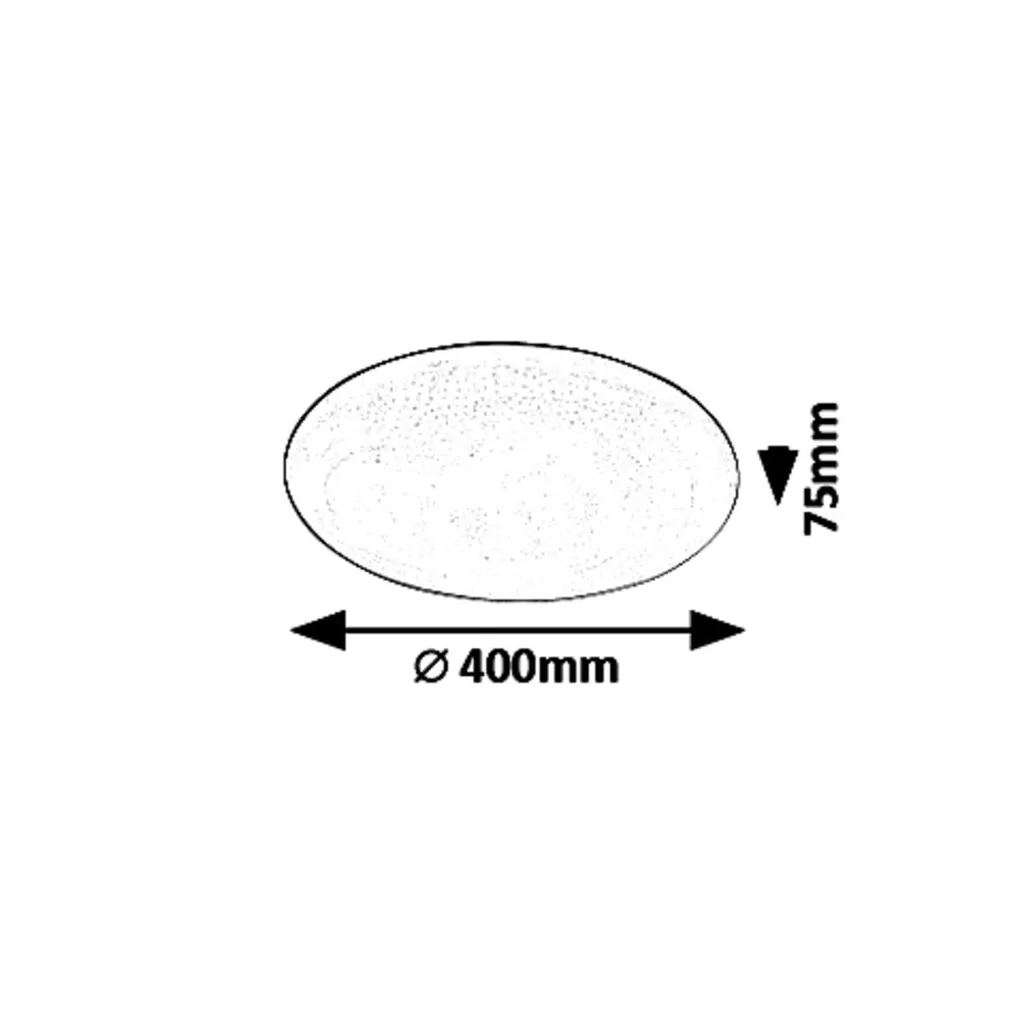 Plafonnier LED connecté effet étoilé blanc 36W dimmable avec timer - 4