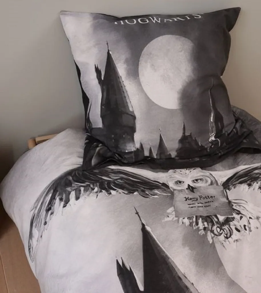Set Letto Harry Potter Cotone Set Biancheria Da Letto Herding Harry Potter - Copripiumino 135x200 Cm E Federa 80x80 Cm, 100% Cotone, Reversibile Copripiumino Harry Potter