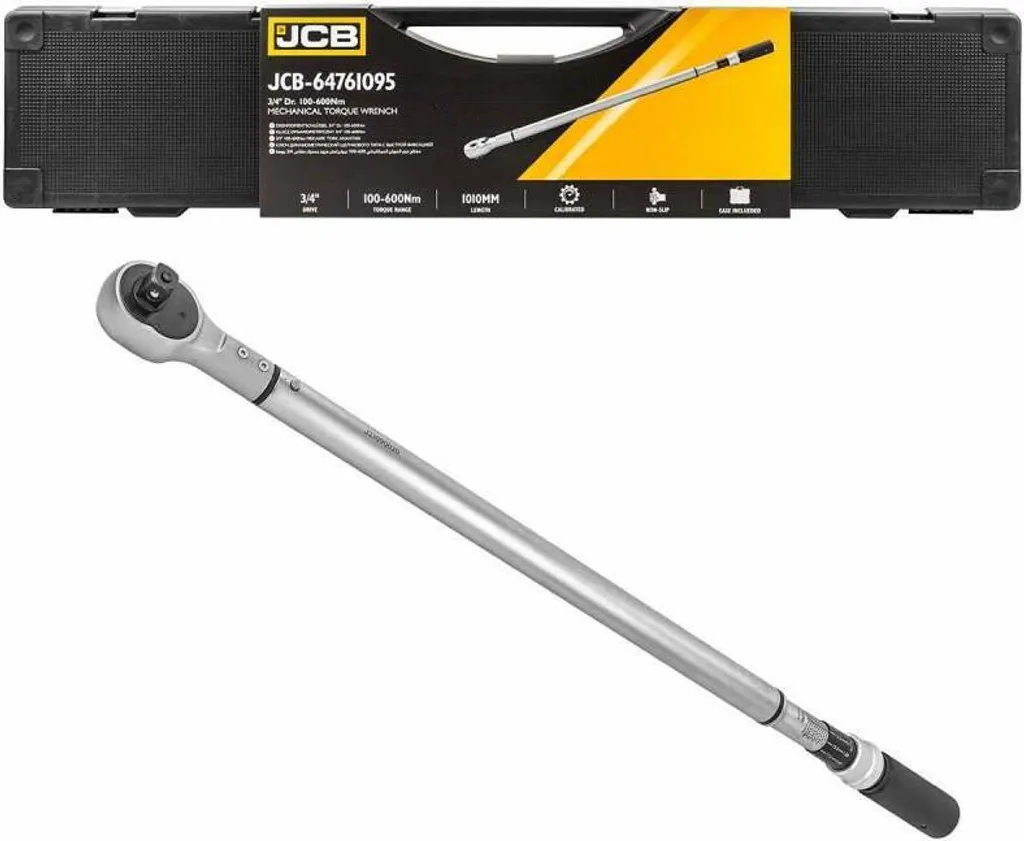 JCB Clé dynamométrique 3/4" 100-600Nm : Outil de serrage haute précision