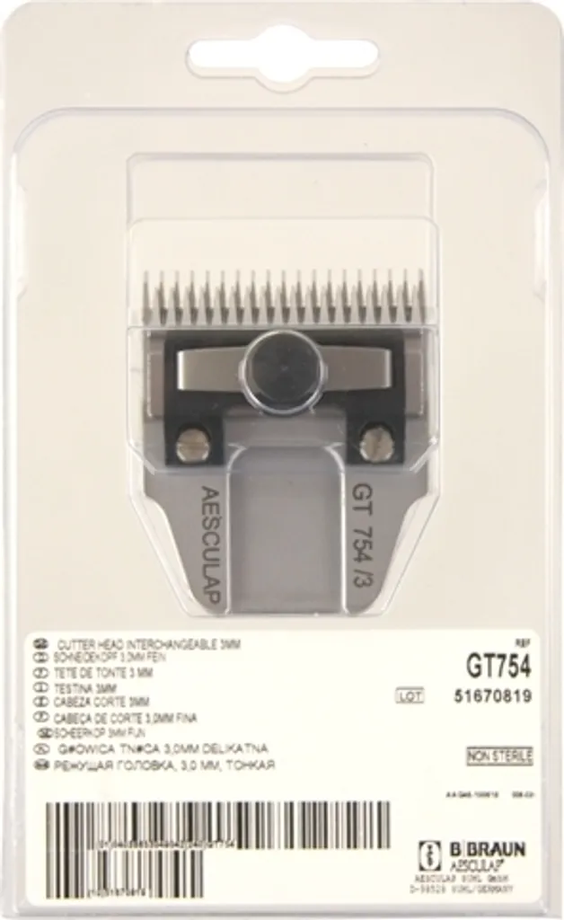 Tête de coupe Aesculap GT 754 pour le toilettage canin multi-races